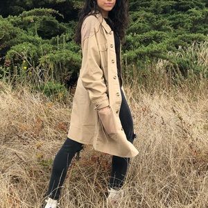 Collusion / ASOS tan trench coat jacket